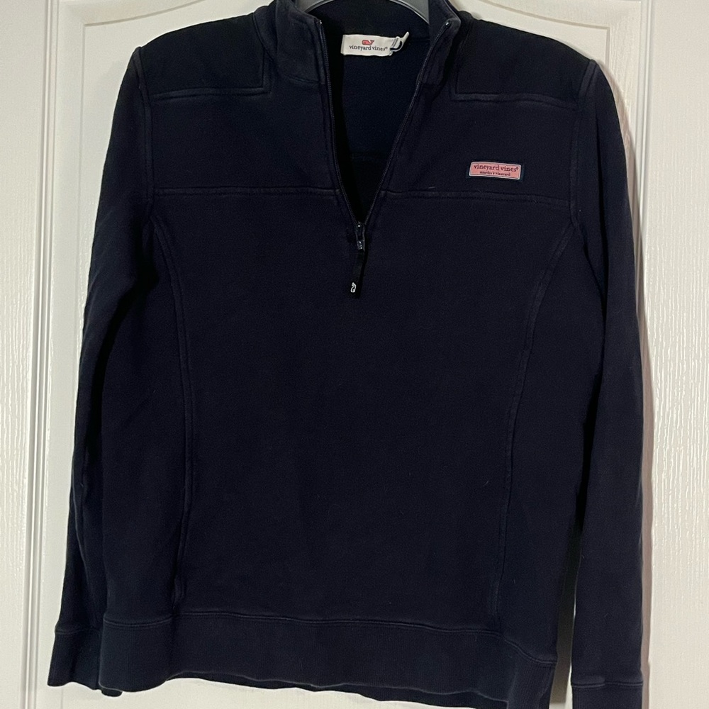 Vineyard Vines Navy Quarter-Zip Sweater